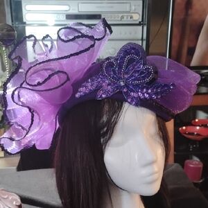 Chic Purple Butterfly Fascinator